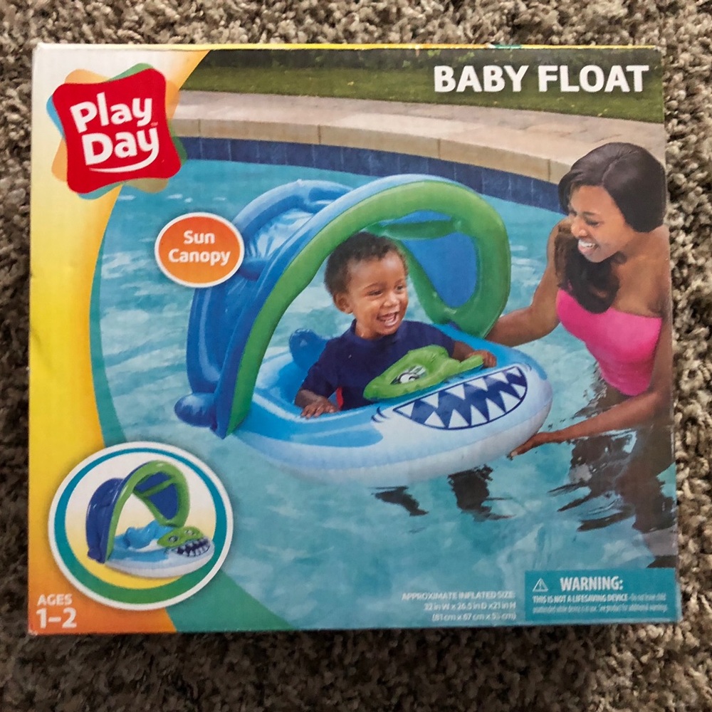 Playday “shark” themed baby floaty NIB